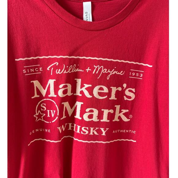 Maker's Mark Whiskey Red Logo T-shirt Men's size XL EUC - Picture 2 of 5
